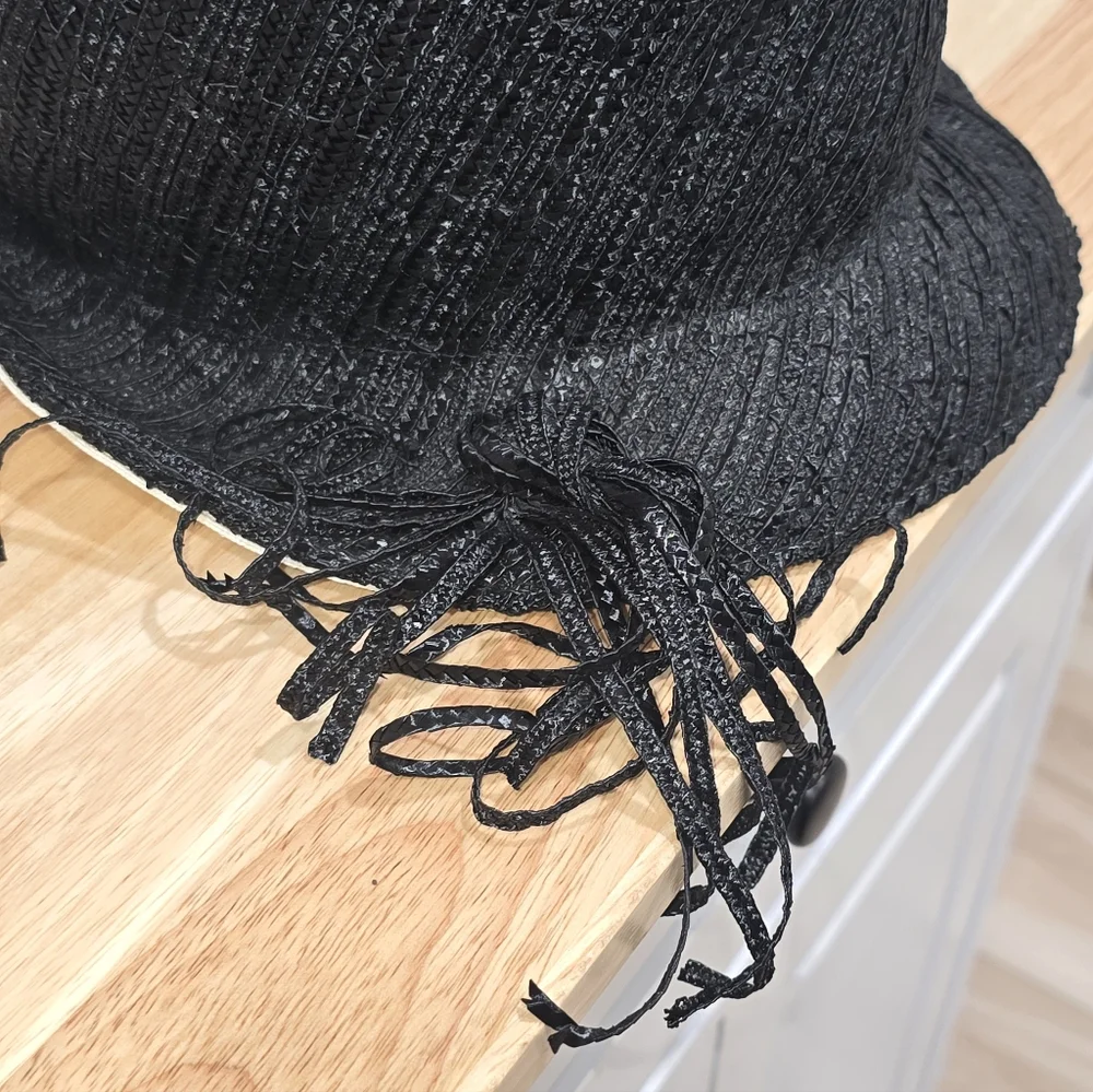 Vintage 1960s Yves Saint Laurent Paris - New York Woven/Straw Statement Hat